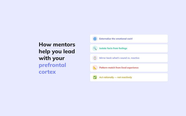Emotion vs. Execution: How Mentors Help You Decide With Your Prefrontal Cortex, Not Your Amygdala